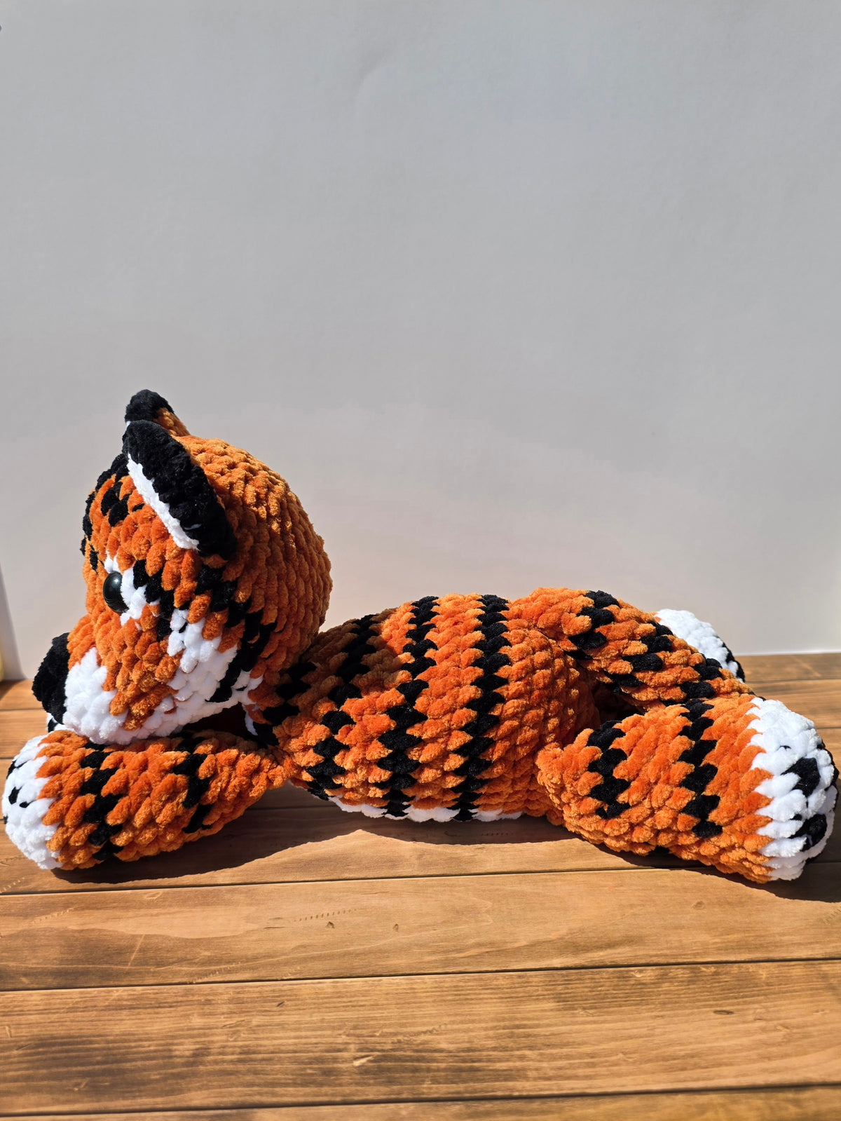 Cuddly Tiger Plushie w/ Black Eyes