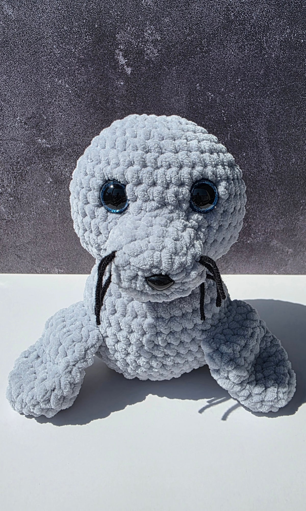 Seal Plushie w/ Glittery Colored Eyes