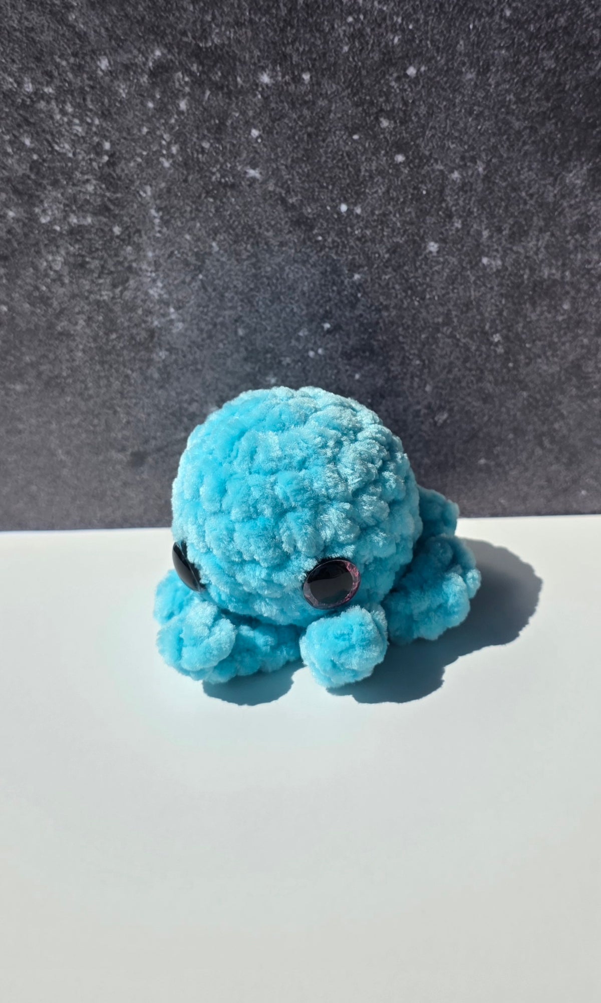 Mini Octopus Plushie w/ Glittery Colored Eyes