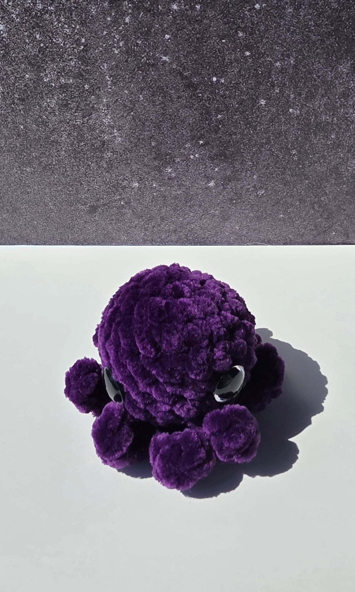 Mini Octopus Plushie w/ Glittery Colored Eyes