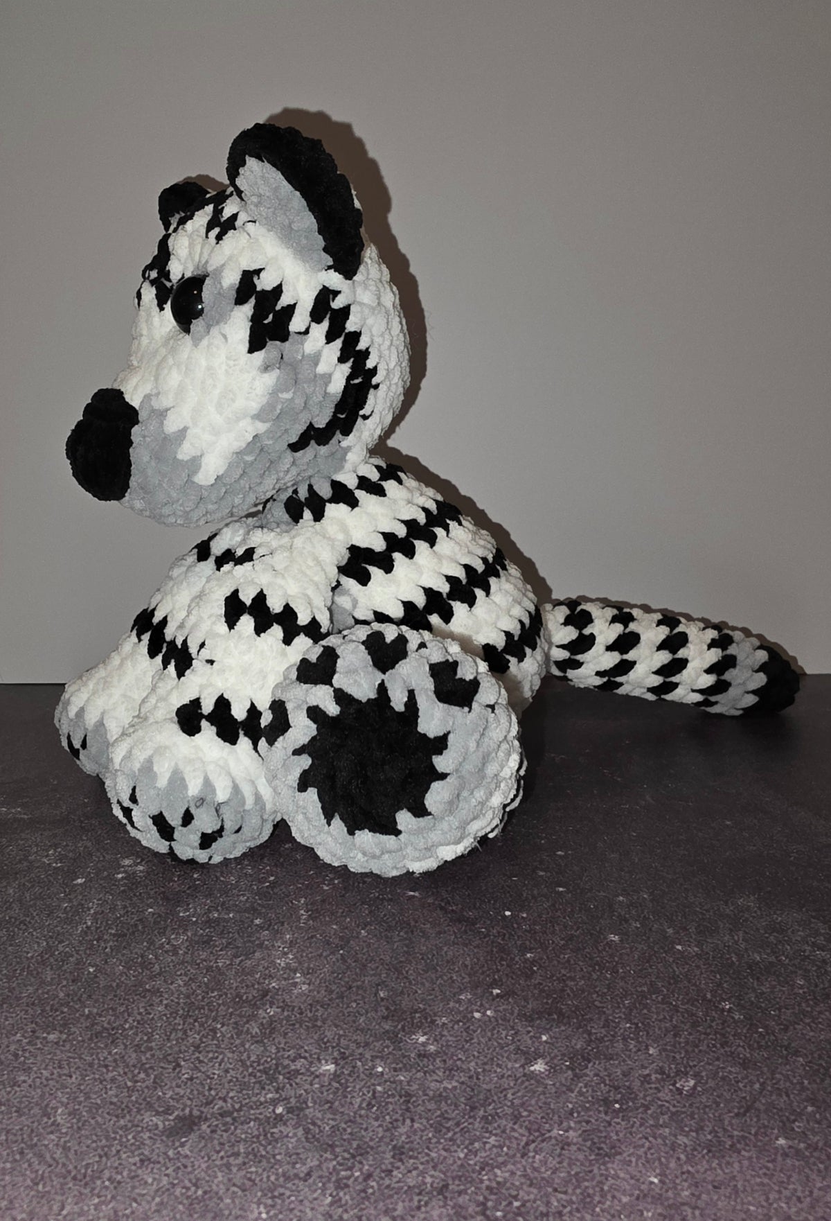 Cuddly Tiger Plushie w/ Black Eyes